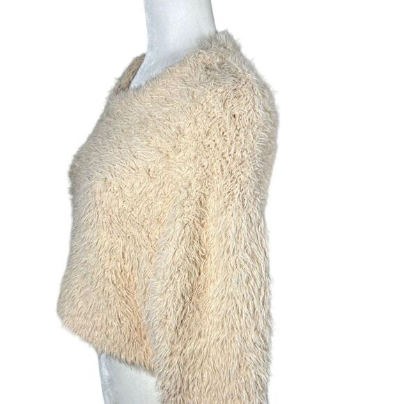 Urban Outfitters Medium Women's Cream Cuddle Up Crew Neck Cropped Sweater - Picture 12 of 12